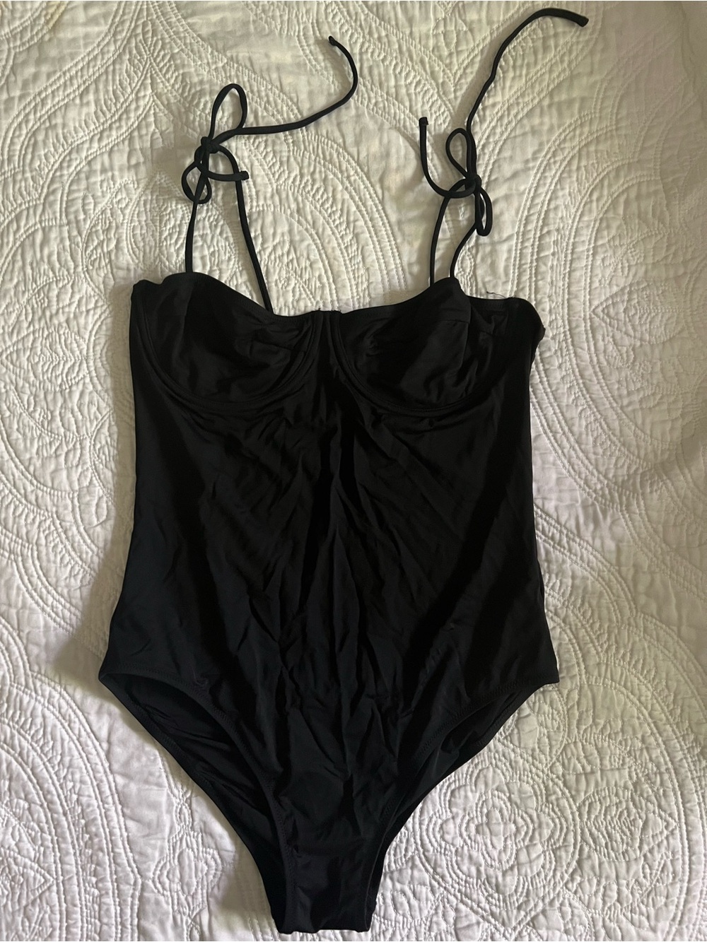 Gottex Black One-Piece Swimsuit with Tie Straps